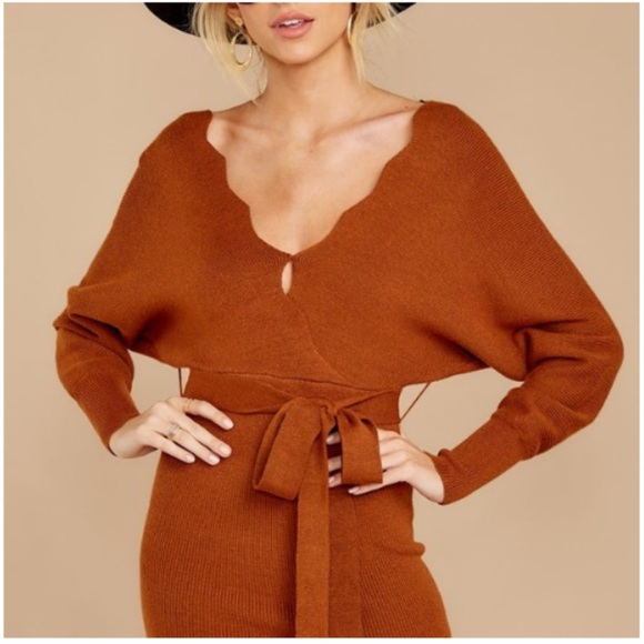 Red Dress Boutique Dresses & Skirts - Red Dress Caramel Sweater Dress